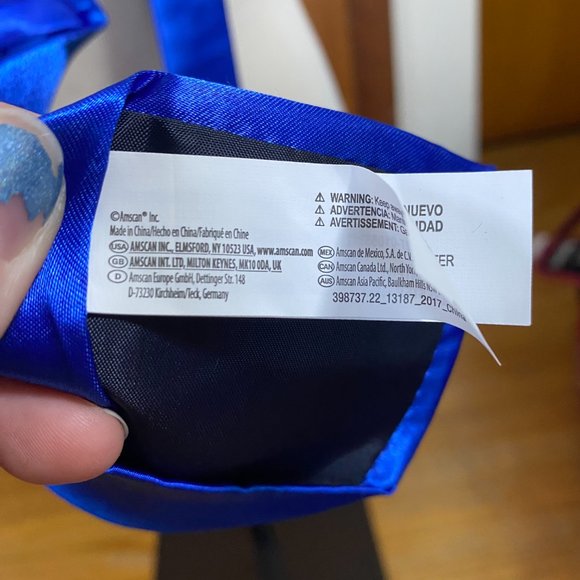 GUC Amscan Electric Blue Men's Necktie Slim - Picture 4 of 7